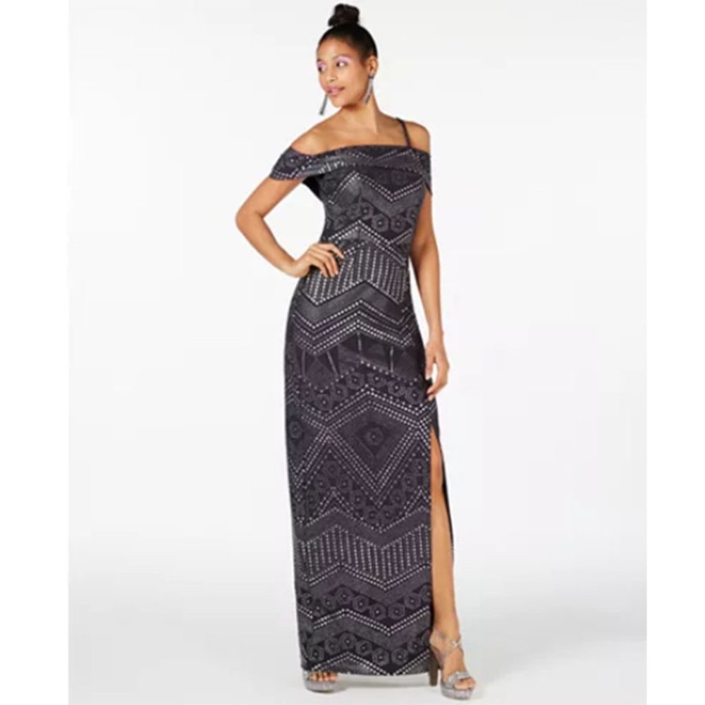 NWT Laundry Popover Slit Embellished Crepe Dress